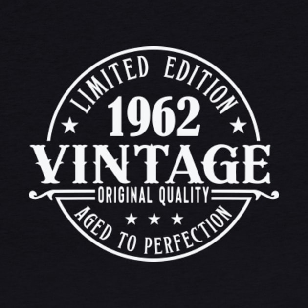 60th birthday, 1962 SVG, 1963 Birthday, Vintage , Aged to Perfection, Limited Edition by JasonShirt